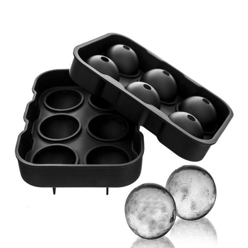 Moule à glaçons en silicone pour grands glaçons, 6 alvéoles, grande boule de glace