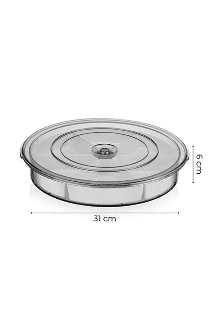Grand ensemble de petit-déjeuner rotatif à 360° à 6 compartiments avec bols ronds détachables
