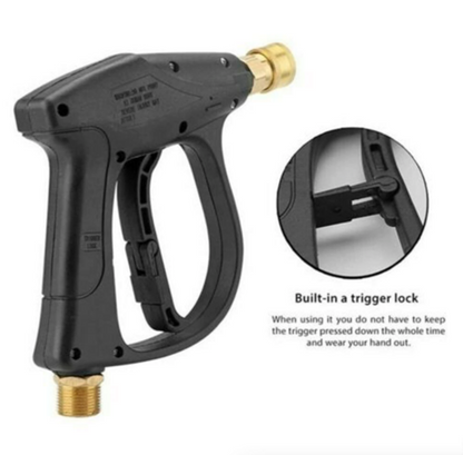 Pistolet de lavage haute pression 1/4" 4000 PSI pour nettoyeur de voiture, pulvérisateur de mousse, lance courte