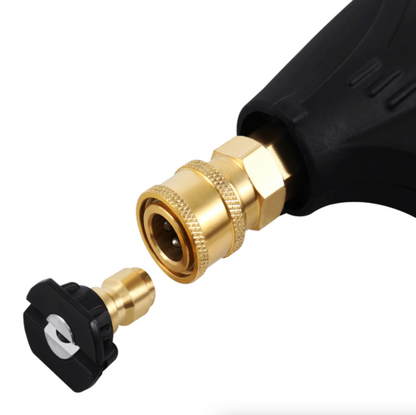Pistolet de lavage haute pression 1/4" 4000 PSI pour nettoyeur de voiture, pulvérisateur de mousse, lance courte