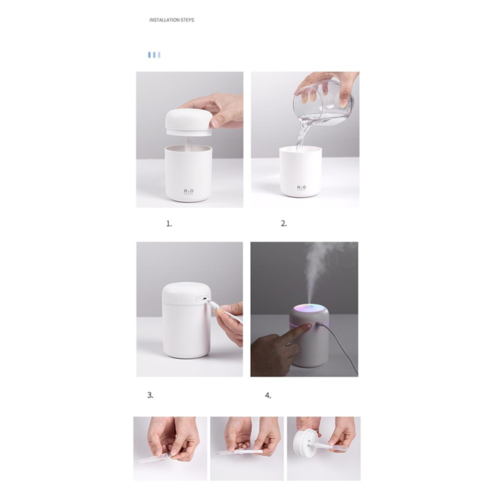 Humidificateur d'air portable diffuseur d'huile essentielle aromatique pour voiture et maison