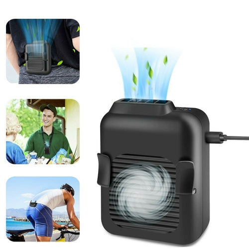 Ventilateur de refroidissement compact portable mains libres à clip ceinture