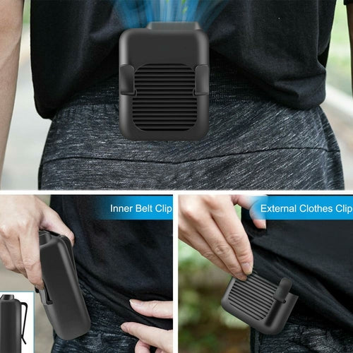 Ventilateur de refroidissement compact portable mains libres à clip ceinture