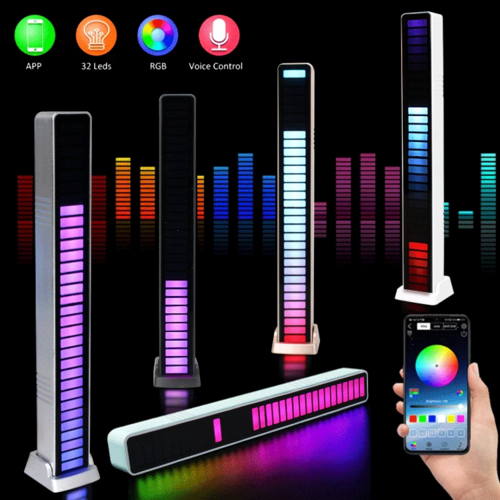 RGB LED Müzik Ses Kontrolü LED Senfoni Pikap Işığı