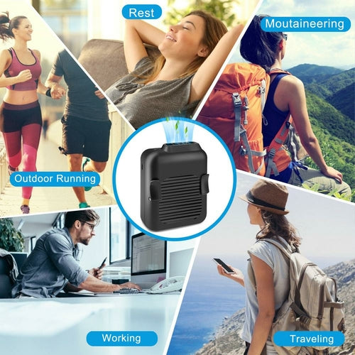 Ventilateur de refroidissement compact portable mains libres à clip ceinture