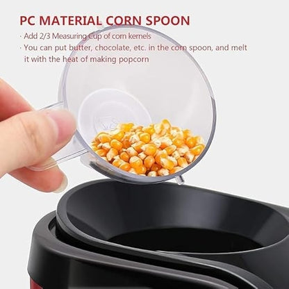 1200W Hot Air Popcorn Popper – Oil-Free Electric Snack Maker