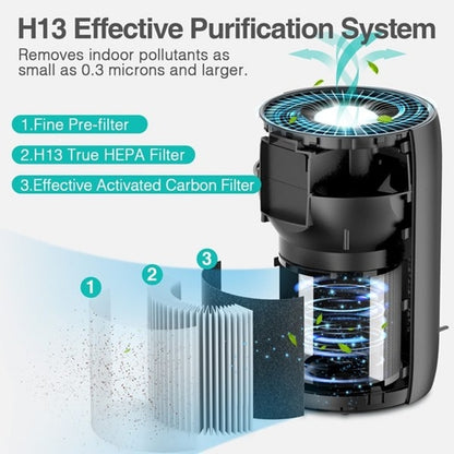 Purificateur d'air pour la maison grande pièce Purificateur d'air HEPA H13