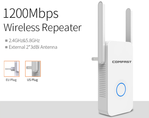 1200Mbps Çift Bant WiFi Menzil Genişletici & Tekrarlayıcı