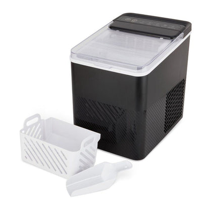 Countertop Ice Maker, Rich Black, 9 Bullet Cubes, 2 Ice Sizes, 26
