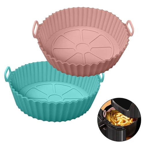 Air Fryer Silicone Liners Round Basket 8 inch 2 Pcs